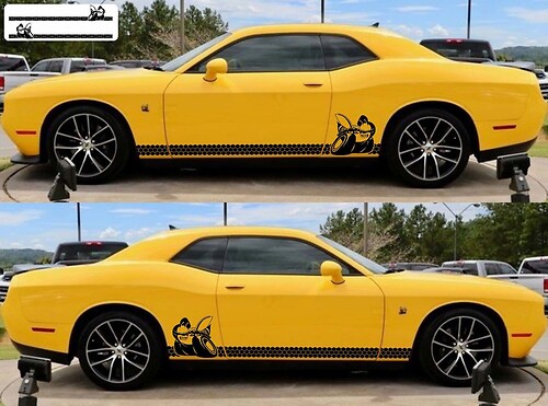 2X Dodge Challenger Scat Pack Rocker Panel Autocollants Décalcomanies Stripe Vinyl Graphics Scatpack
