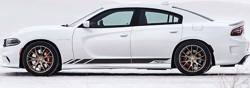 Autocollant vinyle latéral bandes de course R/T pour Dodge Charger 2011-2017