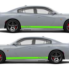 2X Dodge Charger Rocker Panel décalcomanies Stripe Vinyl Graphics Kit
 2