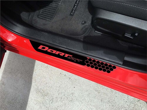 4X Dodge Dart SXT Autocollants de seuil de porte en vinyle 2013 - 2018 Turbo GT Limited Rallye
