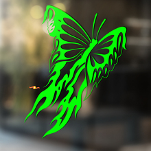 Autocollant vinyle universel Papillon flottant aux ailes de feu_3