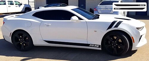 2X Chevrolet Camaro SS Rocker Panel Porte Autocollants Stripe Vinyl Graphics 2016-2018
