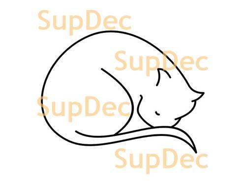 Autocollant mural en vinyle pour chat, art mural, fenêtre, salle de bain, décalcomanie amovible #1
