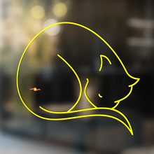 Autocollant en vinyle universel Sleeping Cat_4