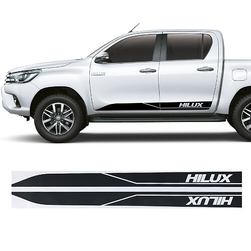 2x jupe latérale Toyota Hilux vinyle autocollants graphiques rallye autocollant