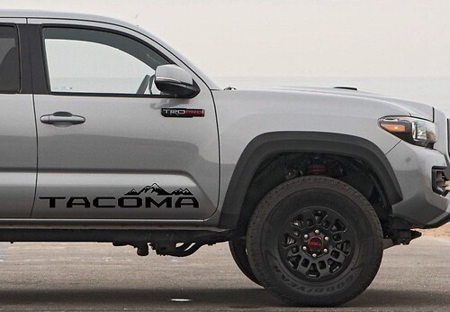 2x Toyota Tacoma 2016 -2018 jupe latérale autocollants en vinyle décalcomanies graphiques kit de rayures de rallye
