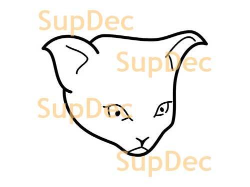 Autocollant mural en vinyle pour fenêtre et salle de bains, autocollant amovible en forme de chat, #2
