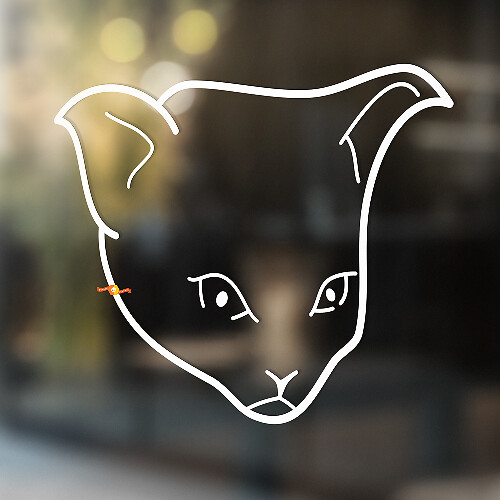 Autocollant vinyle universel Tête de chat