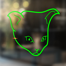 Autocollant vinyle universel Tête de chat_3