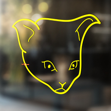 Autocollant vinyle universel Tête de chat_4