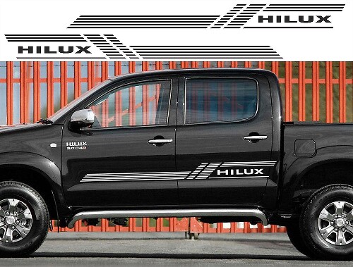 2X Toyota Hilux côté vinyle décalcomanies graphique rallye autocollant