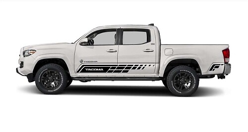 Toyota Tacoma 2015-2018 kit de décalcomanies graphiques latérales en vinyle autocollants à rayures
