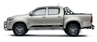 2x jupe latérale Toyota Hilux vinyle autocollants graphiques rallye autocollant