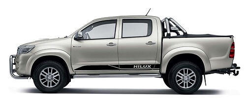 Autocollant vinyle de bas de caisse à bandes de marque pour Toyota Hilux