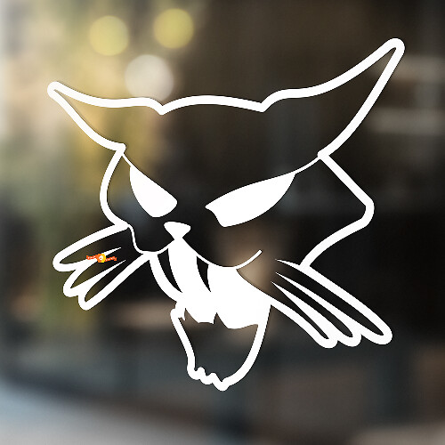 Autocollant universel en vinyle Angry Cat