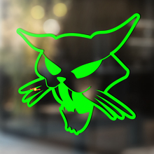 Autocollant universel en vinyle Angry Cat_3