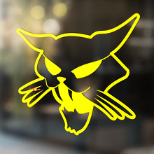 Autocollant universel en vinyle Angry Cat_4
