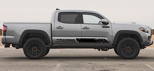 Autocollant Vinyle Rayures Montagnes Sauvages pour Porte Toyota Tacoma 2016-2018