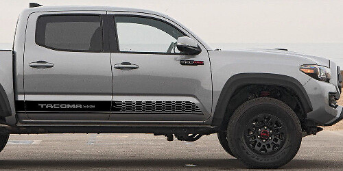 2x Toyota Tacoma 2016 côté jupe Vinyle Décalques graphique rallye autocollant kit