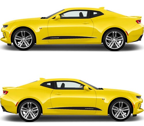 Page Jakobsmuschel Spears Vinyl Graphics Stickers Décalcomanies Streifen fourrure Camaro 2016 - 2018
