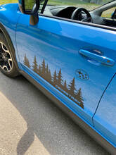 Suba Crosstrek arbre sticker vinyle personnalisé porte graphique forêt Silhouette arbre autocollant 2