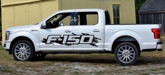 2x Ford F150 Raptor côté grand kit d'autocollants graphiques de rallye en vinyle