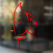 Autocollant Vinyle Universel Silhouette de Chat Style Trybal_2