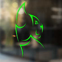 Autocollant Vinyle Universel Silhouette de Chat Style Trybal_3