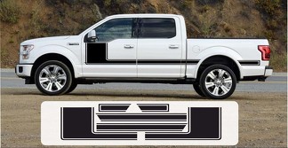 Ford F-150 Side Vinyl Graphics Kit Hockey FORCE Stickers Stripes pour 2015-2018