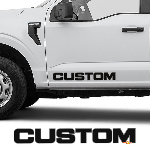 Autocollant vinyle personnalisé de lettrage inférieur de porte, paire, pour Ford F-150 Shelby Super Snake