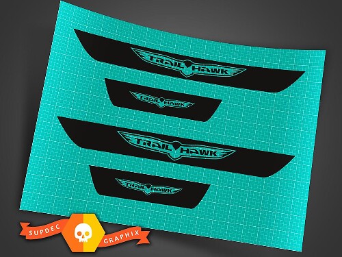 Kit d'autocollants en vinyle pour seuil de porte style Trailhawk pour Jeep Trailhawk 2014-2017