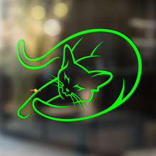 Autocollant Vinyle Universel Lying Cat_3
