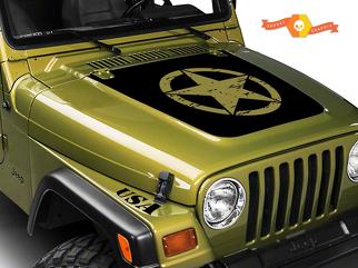 Jeep Wrangler (1999-2006) Kit d'enveloppe de vinyle personnalisé - Kit militaire