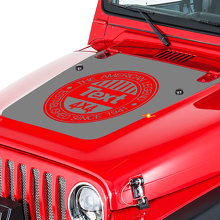 Jeep Wrangler (1999-2006) Kit d’autocollants de capot en vinyle personnalisé - American Legend
 3