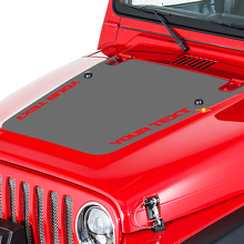 Jeep Wrangler (1999-2006) Kit d'autocollants de capot en vinyle personnalisé - Wrangler
 2