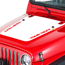 Jeep Wrangler (1999-2006) Kit d'autocollants de capot en vinyle personnalisé - Wrangler
 3