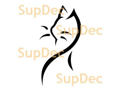 Autocollant mural en vinyle pour chat Art fenêtre salle de bain Décalcomanie amovible #9
