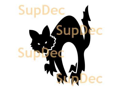 Autocollant mural en vinyle pour chat, art mural, fenêtre, salle de bain, décalcomanie amovible #10
