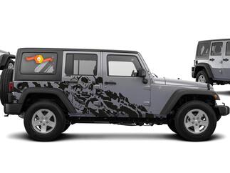 Jeep Wrangler (2007-2016) Kit d'autocollants en vinyle personnalisés 4 portes - Cauchemar