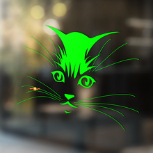 Autocollant Vinyle Universel Tête de Chat Mignonne_3