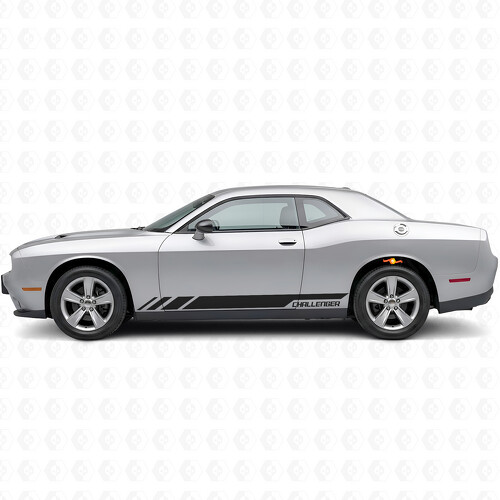 Autocollant vinyle bande latérale style course pour Dodge Challenger 2009-2018