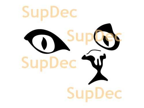 Autocollant mural en vinyle pour chat, art mural, fenêtre, salle de bain, décalcomanie amovible #12
