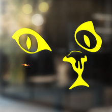 Autocollant universel en vinyle visage de chat_2