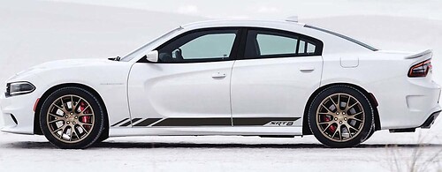 2X Dodge Charger SRT 8 Autocollants pour panneau à bascule Kit graphique en vinyle à rayures 2011-2018
