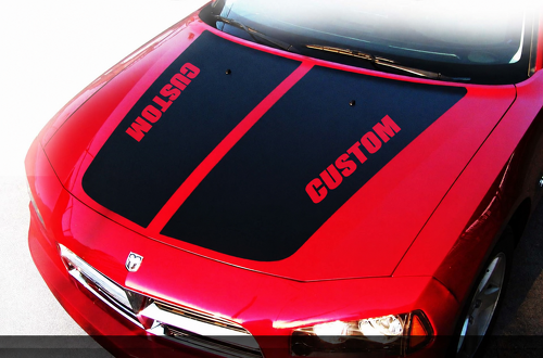 Autocollant en vinyle personnalisable à double panneau rayé pour capot Dodge Charger 2006-2010
