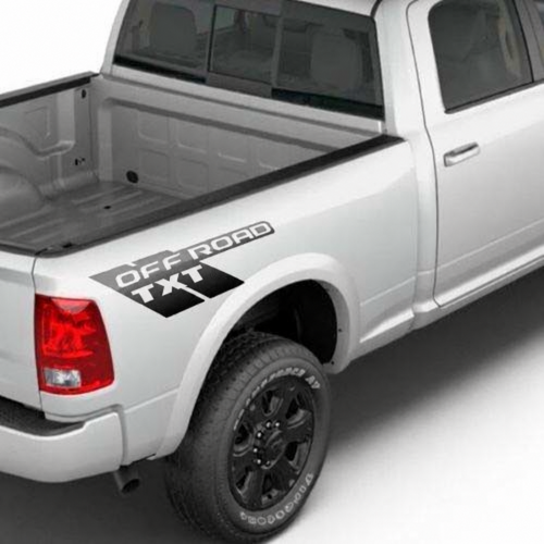 Autocollant en vinyle personnalisé Off Road Logo Bedside pour RAM 1500 4e Gén (DS) Rebel 2008-2024