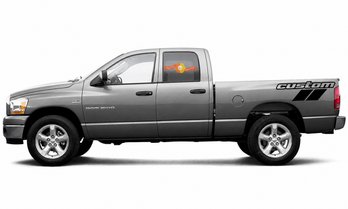 custom Triple Slash Bedside Pair Côté de benne Autocollant vinyle pour Dodge Ram 1500