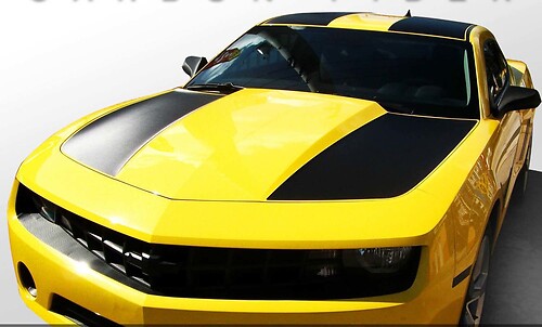 Autocollant vinyle à bandes doubles pour capot, toit et coffre Chevrolet Camaro 2010-2013