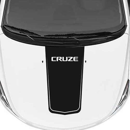Autocollant vinyle style blackout pour capot Chevrolet Cruze