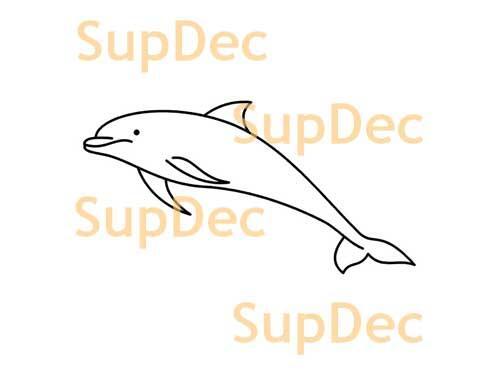 Autocollant mural en vinyle pour fenêtre et salle de bain, motif dauphin, #5
